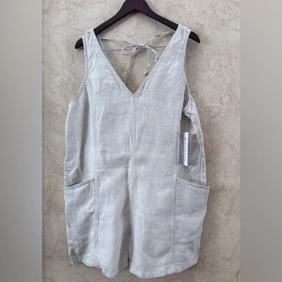 Athleta 	 Retreat Linen Romper - Picture 2 of 5